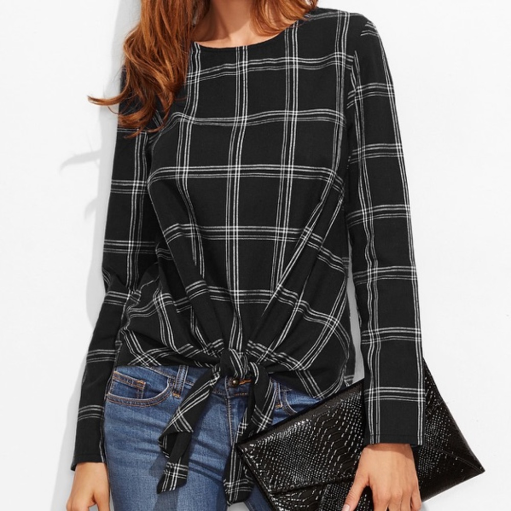 Long sleeve plaid shirt